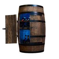 Statinės formos užrakinama spintelė gėrimams Creative Cooper, 3_DHW_RGB, 80x50 cm, wenge spalva