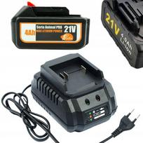 Komplektas Rosfix ChargePro 21V – Greitas įkroviklis 1.2A, Akumuliatorius 4.0Ah, Li-Ion, Pakaitinė dalis Makita