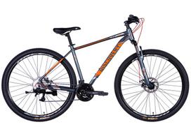 MTB dviratis 29" Discovery TopVelo BASTION MD CS rėmas-48 cm pilkai oranžinis