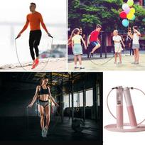 Jumping ropes,Jump Rope, Digital Jump Rope with Calorie Counter ,2 in 1 Adjustable Tangle-Free Skipping Rope,pink-wire rope