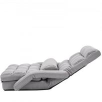 Grindų kėdė, 64x63x69 cm, pilka, reguliuojama sulankstoma sofa