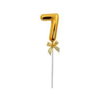 Auksinė dekoracija tortui skaičius 7