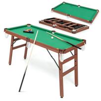 Costway sulankstomas biliardo stalas su priedais,138 x 67 x 79,5 cm
