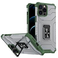 Šarvuotas dėklas su žiedu iPhone 13 Pro Max – žalias