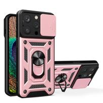 Hybrid Armor Camshield dėklas iPhone 15 Pro – rožinis