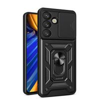 Hybrid Armor Camshield dėklas Samsung Galaxy S25 – juodas