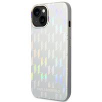 Karl Lagerfeld Monogram dėklas iPhone 14 Plus – sidabrinis