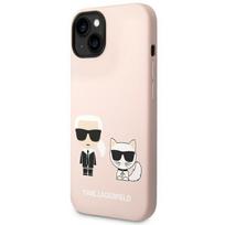 Karl Lagerfeld silikoninis MagSafe dėklas iPhone 14 Plus – rožinis