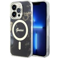 Guess MagSafe dėklas iPhone 14 Pro – juodas marmuras