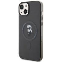 Karl Lagerfeld MagSafe dėklas iPhone 15 Plus – juodas