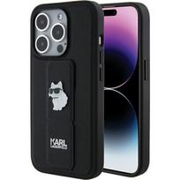 Karl Lagerfeld Gripstand dėklas iPhone 15 Pro Max – juodas
