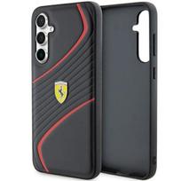 Ferrari „Twist Metal Logo“ dėklas Samsung Galaxy S23 FE – juodas