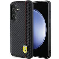 Ferrari Carbon Printed Line dėklas Samsung Galaxy S24 – juodas