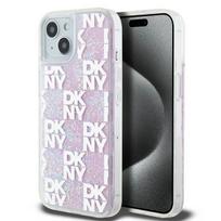 DKNY Liquid Glitter dėklas iPhone 15/14/13 – rožinis