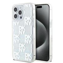DKNY Liquid Glitter Multilogo dėklas iPhone 15 Pro Max – rožinis