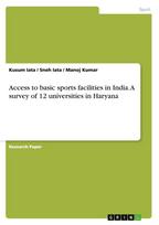 Access to basic sports facilities in India. A survey of 12  universities in Haryana