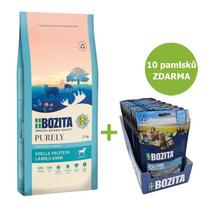 Bozita Purely Dog Adult Lamb GF 11 kg + 10 pamlsků ZDARMA, 1 vnt.