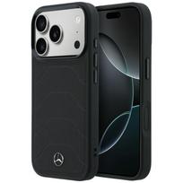 Mercedes Leather Mesh Case with Bow Detail, MagSafe for iPhone 17 Pro Max, Black