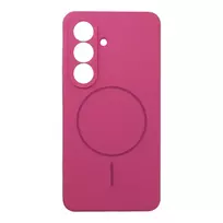 OEM Silicone 2mm phone case with MagSafe support for Samsung Galaxy S26 (S942), pink