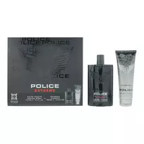 Police Set: Extreme, Eau de Toilette, for Men, 100 ml + Extreme, Shower Gel  AND  Shampoo 2-in-1, 100 ml