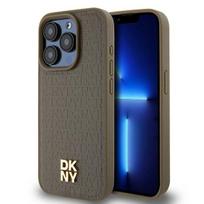 DKNY MagSafe dėklas iPhone 15 Pro Max – rudas