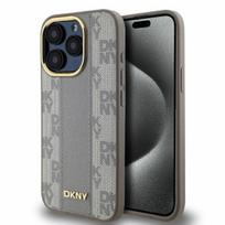 DKNY MagSafe dėklas iPhone 15 Pro Max – smėlinis