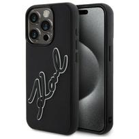 Karl Lagerfeld 3D Rubber dėklas iPhone 15 Pro Max – juodas