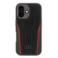 Audi odinis MagSafe dėklas iPhone 16 – juodai raudonas