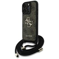 Guess 4G Crossbody dėklas iPhone 16 Pro – rudas