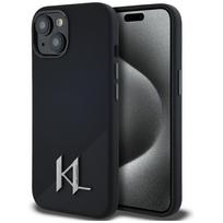 Karl Lagerfeld silikoninis MagSafe dėklas iPhone 15 – juodas