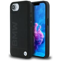 BMW Leather Hot Stamp dėklas iPhone 16e – juodas