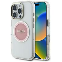 Guess MagSafe dėklas iPhone 16 Pro – rožinis