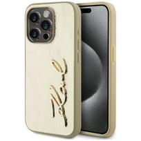 Karl Lagerfeld dėklas iPhone 15 Pro Max – auksinis