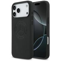 „Mercedes Leather Vintage“ logotipas MagSafe Dėklas, skirtas iPhone 17 Pro Max – juodas
