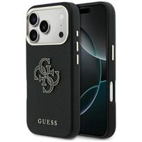 Guess FW Resin logotipo dėklas, skirtas iPhone 17 Pro Max - juodas