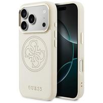 Guess Perforuotas 4G MagSafe Dėklas, skirtas iPhone 17 Pro Max - Beige