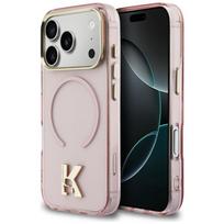 Karlo Lagerfeldo IML K galvos logotipas MagSafe Dėklas, skirtas iPhone 17 Pro – rožinis