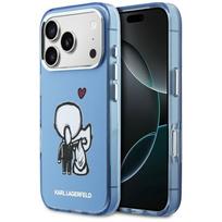 Karl Lagerfeld Karl & Choupette Atgal MagSafe Dėklas, skirtas iPhone 17 Pro Max - mėlynas