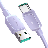 Joyroom Multi-Color Series A14 USB-A / USB-C 3A Laidas 1.2 m - violetinis