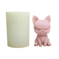3D Animal Candle Mold, Angry Cat Candle Mold for DIY Candle Gypsum Ornaments Home Decorations, Epoxy Resin Casting