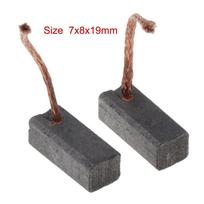2pcs Carbon Brushes Motor Brush  For  Electric Replacement 7x8x19mm