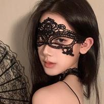 Juoda Karūna Pusės Veido Kaukė Maskarado Vakarėliui Moterims Tuščiaviduriai Nėriniai Seksuali Kaukė Black Crown MJ