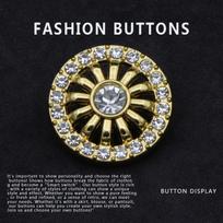 10Pcs Round Metal Buttons Retro High-End Exquisite Sweater Cardigan Cashmere Big Clothes Buttons Daquan Gold * 18MM