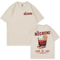 THE NEGRONI Unisex Marškinėliai Juokingi Kokteilių Tematikos Dovana Memų Marškinėliai Vyrams Vasariniai Pop Art Vintažiniai Mados Trumpomis Rankovėmis Marškinėliai Viršutiniai Drabužiai S