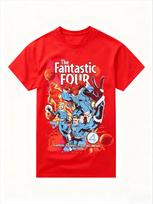 Originalūs 2026 m. Naujojo Fantastiškojo ketverto komiksų spaudiniai, didelių dydžių vyriški ir moteriški trumparankoviai laisvi apvalios iškirptės marškinėliai S