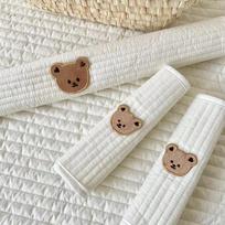 Stroller Trolley Handlebar Protective Cover Animal Embroidery Shoulder Guard Anti-Bite Water Towel Front Handrail Accessory