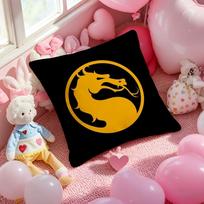 M-Mortal Kombat Game Cushion Cover Pattern Printed Pillowcase for Living Room Sofa Cushion Cover & Bedroom Decor 12x12Inch