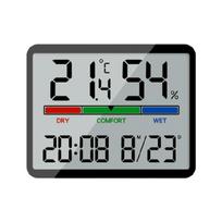 Temperature Humidity Meter with Time Date Display Hygrometer Monitors for Home Indoor LCD Testing Meter Thermometers 1