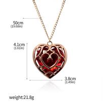 Zelda Link Skyward Sword Red Heart Necklace Crystal Pendant for Women Men Jewelry Gift