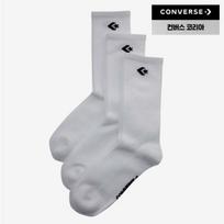 Converse 3pk Basic Chevron Crew Socks Sports Golf Hiking White Uc0571 001 M